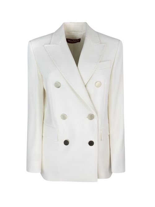 Blazer Edicola in crepe satin di lana Bianco MAX MARA STUDIO | 2516041071600010